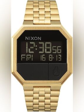 Vintage Nixon The Re-Run Digital Watch - All Gold / Stainless Steel
